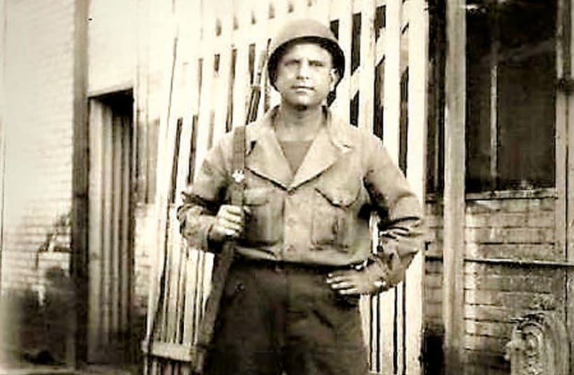 SOLDIER GEORGE BADER, somewhere in France, September 25, 1944: ‘My thoughts are always with you, Love, George,’ he wrote. (photo credit: Courtesy)
