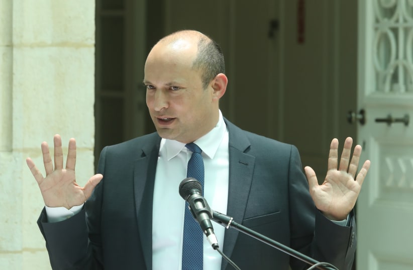Naftali Bennett at a ceremony at the education ministry (photo credit: MARC ISRAEL SELLEM)