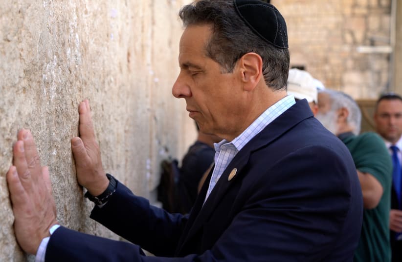 Governor of New York Andrew Mark Cuomo at the Western Wall Friday June 27 2019  (photo credit: THE WESTERN WALL HERITAGE FOUNDATION)