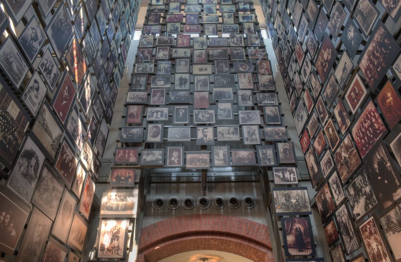 Tower of Faces at the United States Holocaust Memorial Museum (photo credit: WIKIMEDIA)