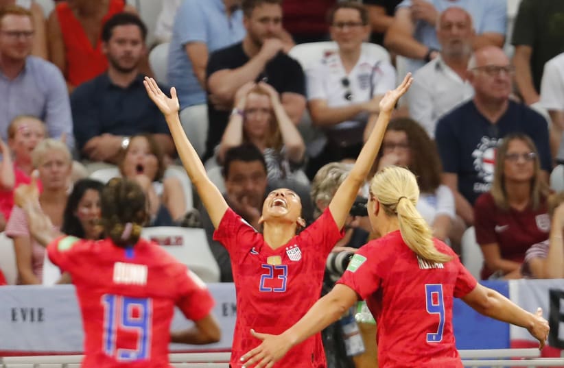 Soccer: Women's World Cup-England at USA (photo credit: MICHAEL CHOW/USA TODAY SPORTS VIA REUTERS)