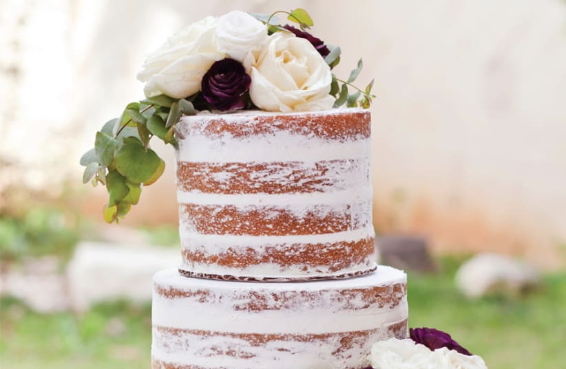 THREE-TIER WEDDING CAKE (photo credit: PASCALE PEREZ-RUBIN AND LIMOR ZISMAN)