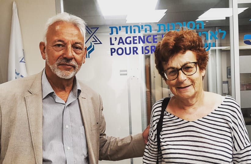 Simon and Alice Midal are making aliya from France on Wednesday because of antisemitism. (photo credit: ILANIT CHERNICK)