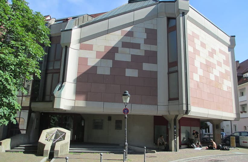 The synagogue where the attack took place in Freiburg, Germany (photo credit: WIKIPEDIA)