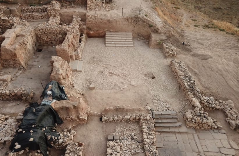 The archeological site at Tel Hazor (photo credit: THE KEREN ZELTS EXCAVATIONS AT HAZOR IN MEMORY OF YIGAEL YADIN)