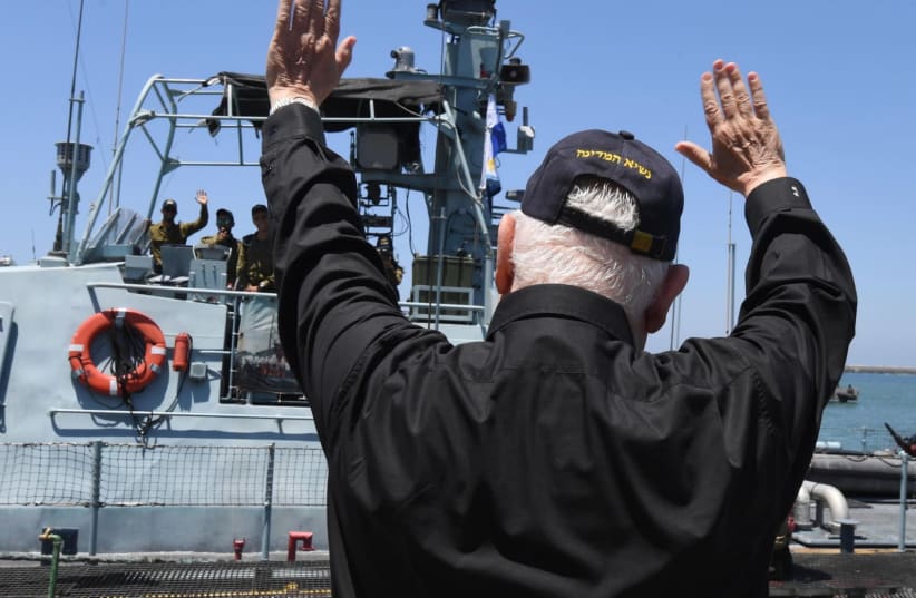 President Reuven Rivlin visting the Navy  (photo credit: MARC NEYMAN/GPO)