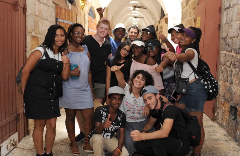 American and Israeli youth take part in the Elijah Cummings Youth Program in Israel (photo credit: Courtesy)