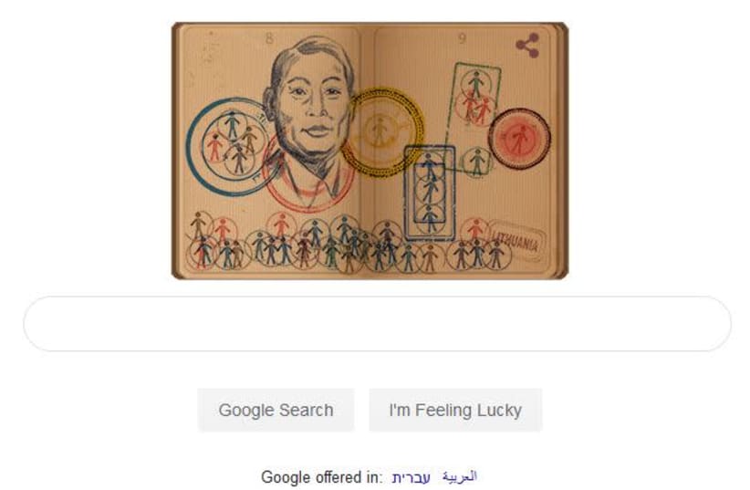 Google Doodle honoring Chiune Sugihara (photo credit: GOOGLE)