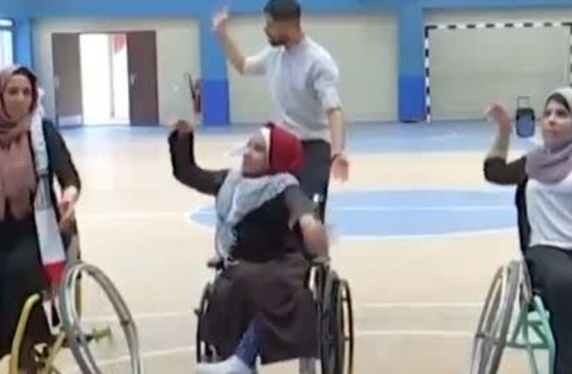 Gaza wheelchair dancers (photo credit: screenshot)