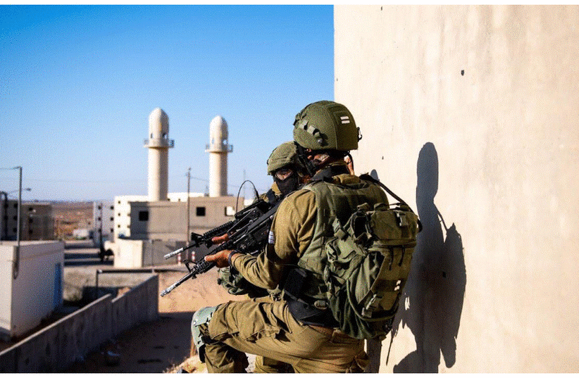 IDF soldiers during a West Bank drill  (photo credit: IDF SPOKESMAN’S UNIT)
