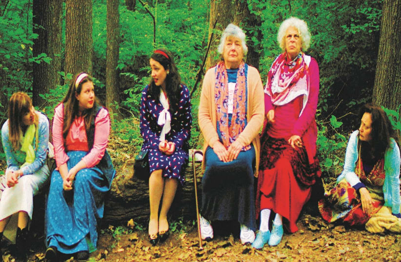  MAYA BATASH (far left) portrays a woman who joins a women’s trip to Uman, Ukraine, to seek spirituality in the new film ‘Talking to God.’ (photo credit: MAYA BATASH)
