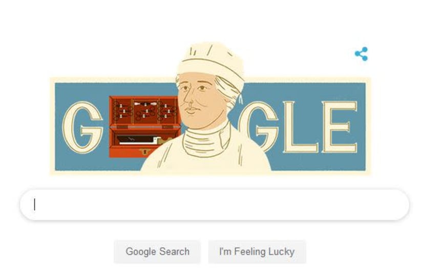 Google Doodle honoring Doctor Louisa Aldrich-Blake (photo credit: GOOGLE)