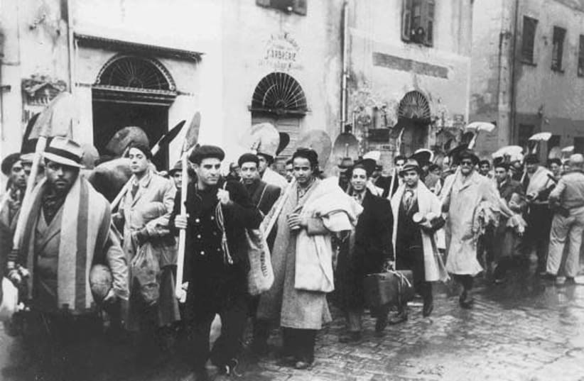 Tunisian Jews were enlisted into forced labor by the Nazis during their six-month occupation from November 1942 (photo credit: YAD VASHEM)