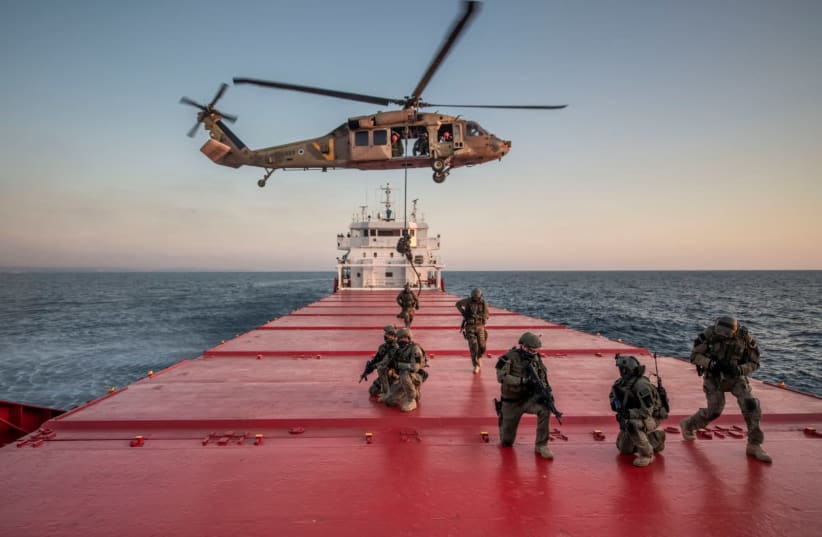 A joint drill between the IDF’s elite Shayetet 13 navy commandos and US Army Special Forces (photo credit: IDF SPOKESPERSON'S UNIT)
