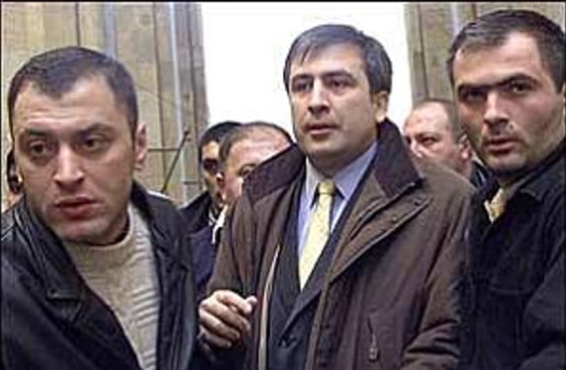 Saakashvili 298 ap (photo credit: AP)