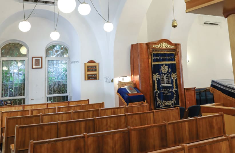 INTERIOR OF the Yael shul today. (photo credit: MARC ISRAEL SELLEM)