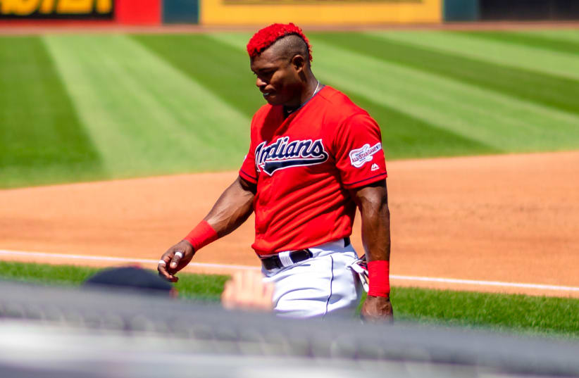 Yasiel Puig of the Cleveland Indians at Jacobs Field in 2019 (photo credit: Wikimedia Commons)