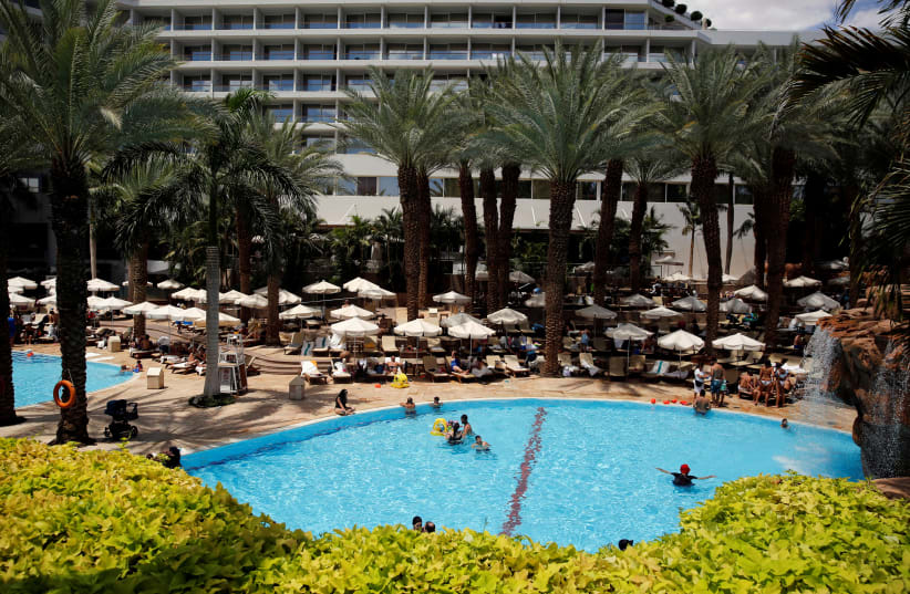 A general view of the pool at the Royal Beach Hotel in Eilat (photo credit: REUTERS)