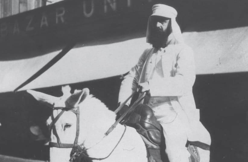 ON THE first days of the journey to visit Palestine, Herzl – atop a donkey – and his party pass through Port Said, Egypt, 1898. (photo credit: Wikimedia Commons)