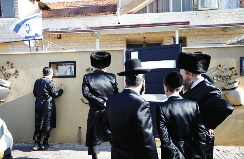Ultra Orthodox men in Israel (photo credit: REUTERS)