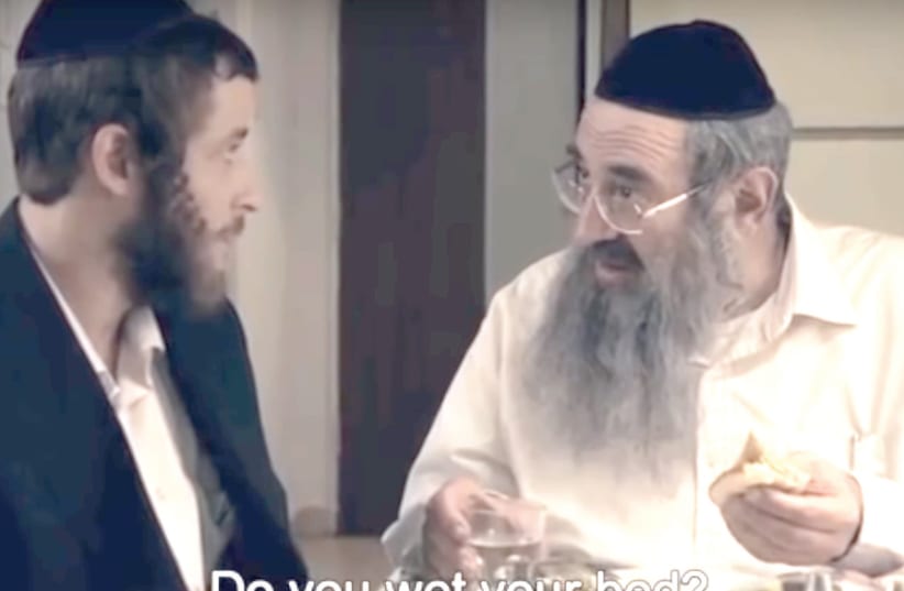 SHTISEL AND his father, Reb Shulem: ‘The untruths are linked with an almost casual cruelty.’ (photo credit: screenshot)