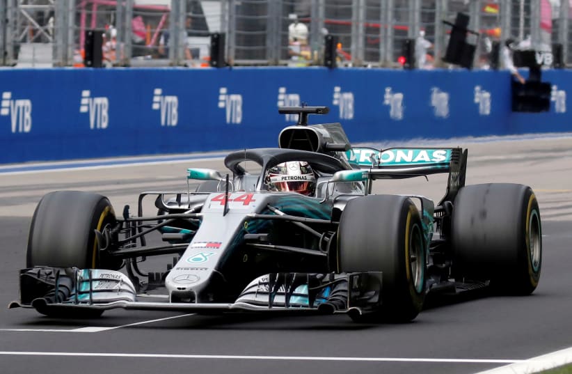 Formula One F1 - Russian Grand Prix - Sochi, Russia - September 30, 2018 Mercedes' Lewis Hamilton in action during the race (photo credit: REUTERS)