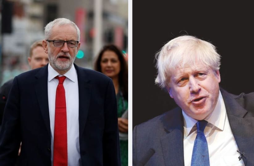 Second day of the Labour party annual conference in Brighton. (Left); BORIS JOHNSON, one of many contenders for the Conservative leadership. (Right) (photo credit: REUTERS)