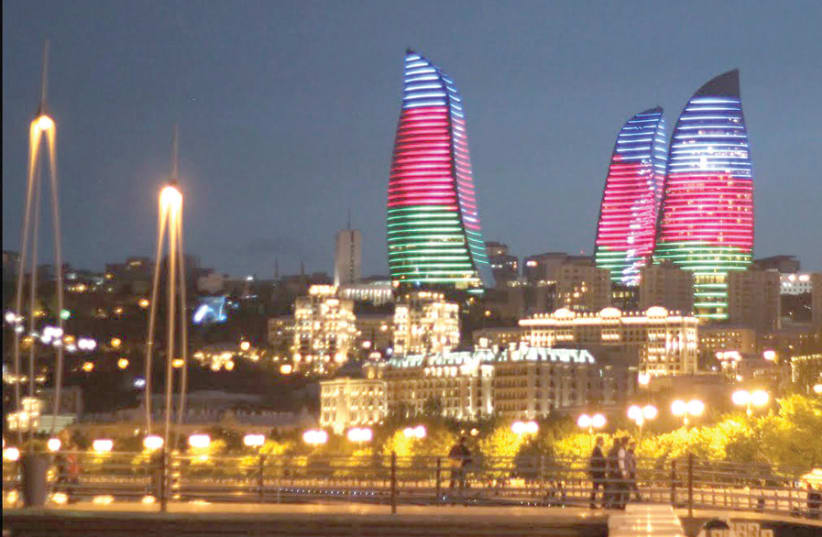 THE FLAME Towers in Baku are a symbol of the new and independent Azerbaijan. (photo credit: AZERTAC)