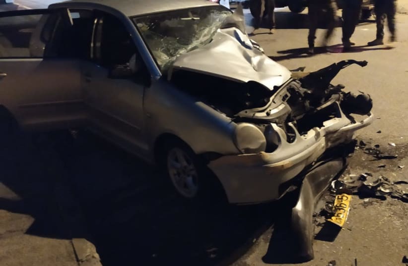 Attempted ramming attack against border police, Oct. 16, 2019 (photo credit: ISRAEL POLICE)