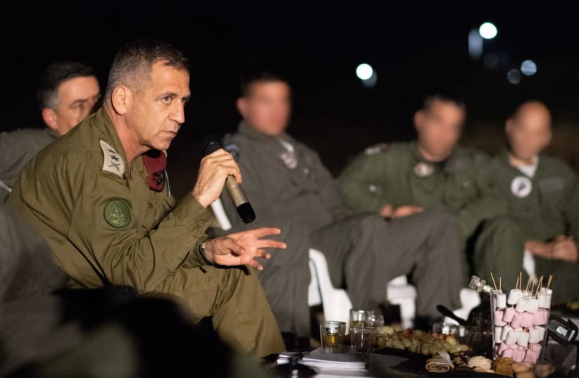 IDF Chief of Staff Lt.-Gen. Aviv Kochavi in a meeting with IAF commanders (photo credit: IDF SPOKESPERSON'S UNIT)