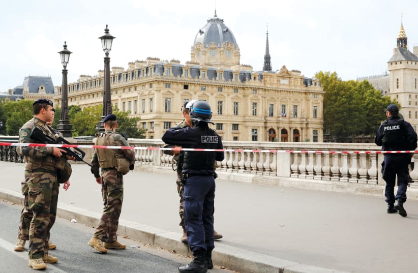 French police headquarters in Paris  (photo credit: REUTERS)