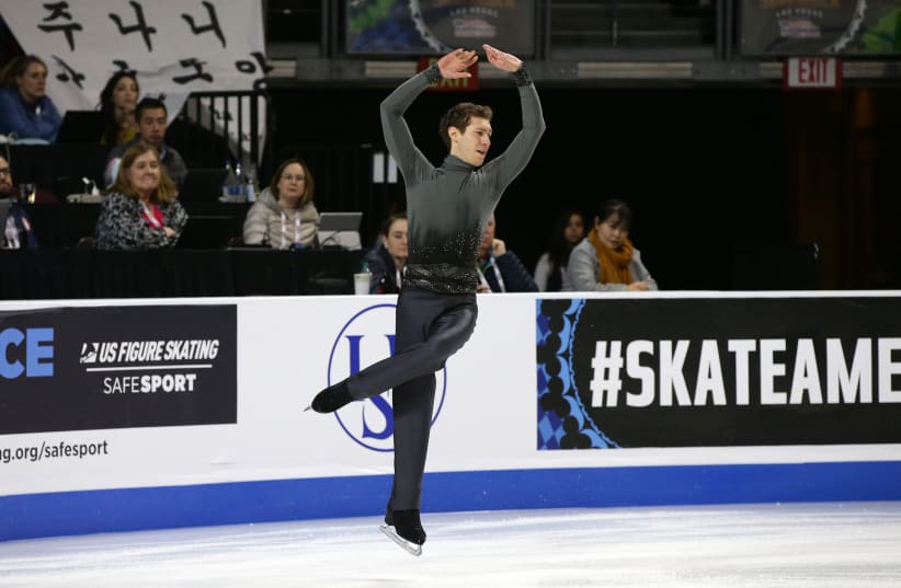 Jason Brown (USA) performs in the men’s free skate program during the Skate America figure skating competition (photo credit: ROB SCHUMACHER/USA TODAY SPORTS)