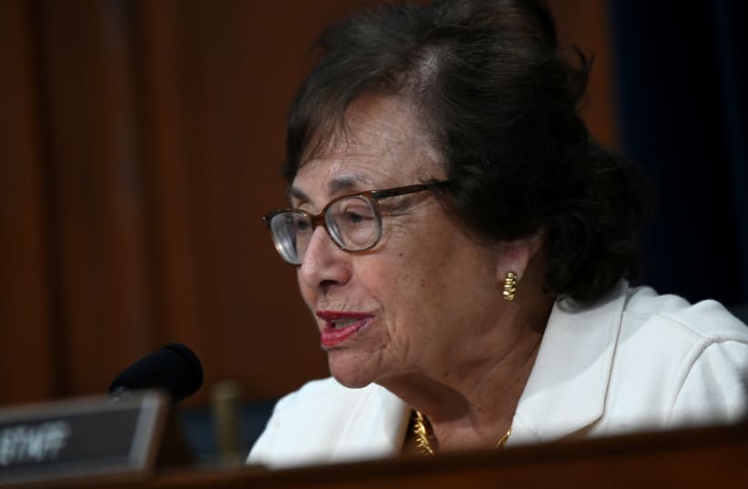 Chairwoman Nita Lowey (D-NY) speaks during testimony by U.S. Secretary of State Mike Pompeo at a hearing on the State Department's budget request for 2020 in Washington, U.S. (photo credit: ERIN SCOTT/REUTERS)