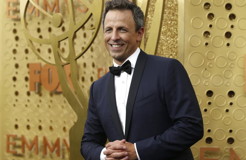 Seth Meyers arrives at the 71st Primetime Emmy Awards. (photo credit: REUTERS/MARIO ANZUONI)