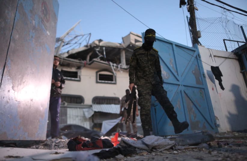 House where Palestinian Islamic Jihad leader Bahaa Abu Al-Ata was assassinated by the IDF (photo credit: MAJDI FATHI/TPS)