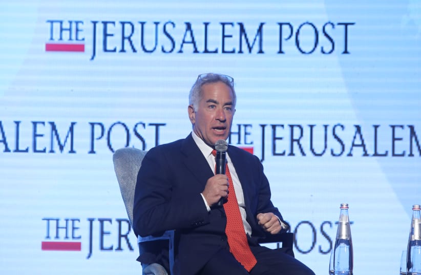 Sylvan Adams, Businessman, Philanthropist and activist, working to strengthen the State of Israel at the Jerusalem Post Diplomatic Conference (photo credit: MARC ISRAEL SELLEM/THE JERUSALEM POST)