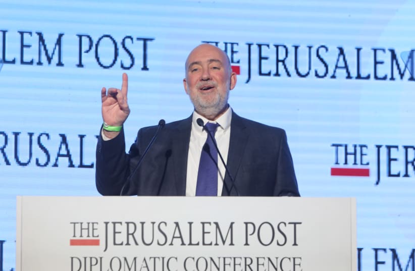 Ron Prosor, head of the Abba Eban Institute of International Diplomacy, speaks at The Jerusalem Post Diplomatic Conference. (photo credit: MARC ISRAEL SELLEM/THE JERUSALEM POST)