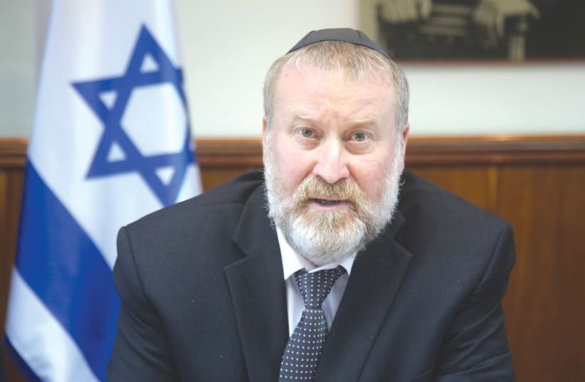 ATTORNEY-GENERAL Avichai Mandelblit has been one of the main players, along with Prime Minister Benjamin Netanyahu, Blue and White leader Benny Gantz and Yisrael Beytenu leader Avigdor Liberman, in the current political stalemate. (photo credit: MARC ISRAEL SELLEM/THE JERUSALEM POST)