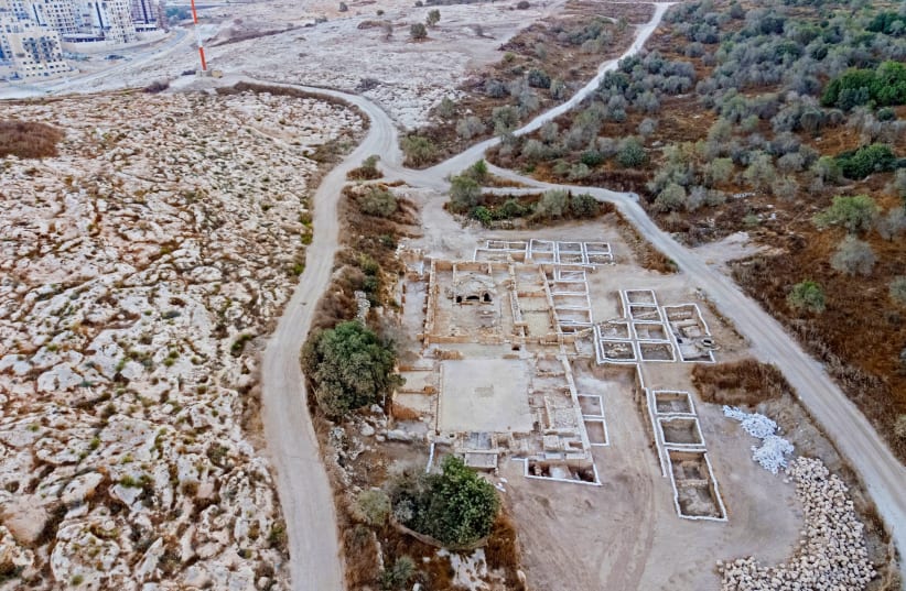 The site of the church exposed in  Ramat Beit Shemesh (photo credit: ASSAF PEREZ, COURTESY OF IAA)