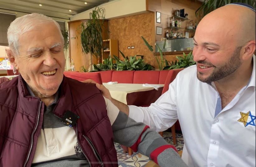 From the Depths Founder Jonny Daniels and Xhemal Veseli, an Albanian Muslim who was named as a Righteous Among the Nations for saving seven Jews.  (photo credit: FROM THE DEPTHS)
