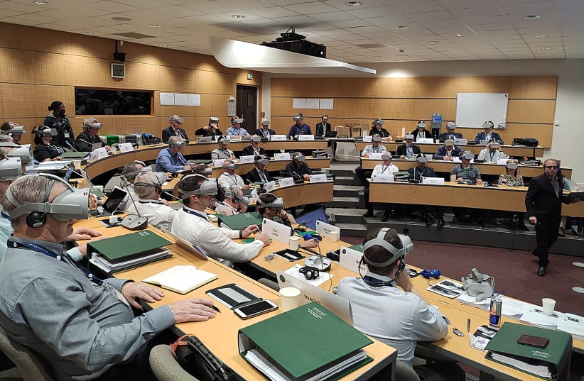 A pilot VR classroom at INSEAD's Fontainebleau campus (photo credit: INSEADׁ)