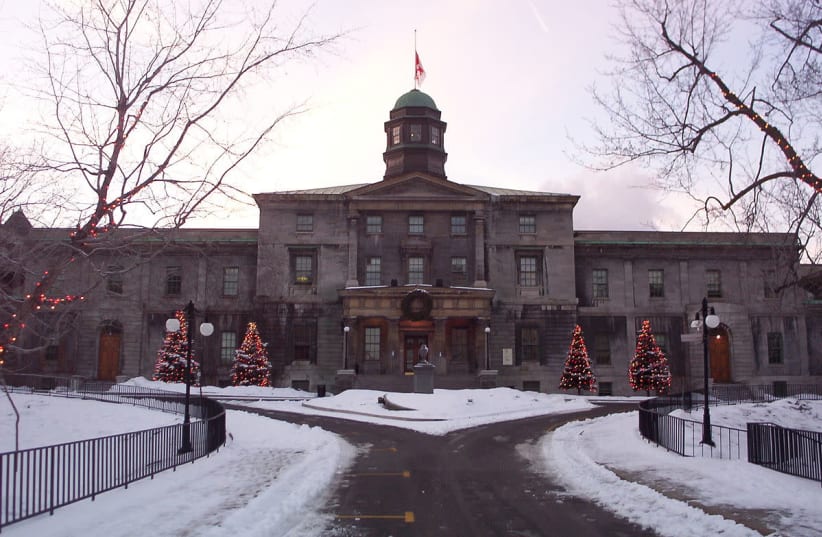 The arts building of McGill University in Montreal, Québec (photo credit: COLOCHO/WIKIMEDIA COMMONS)