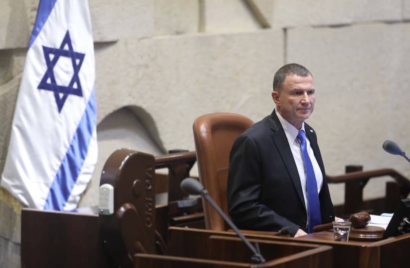 Knesset Speaker Yuli Edelstein on the night the 22nd Knesset voted to disperse (photo credit: MARC ISRAEL SELLEM/THE JERUSALEM POST)