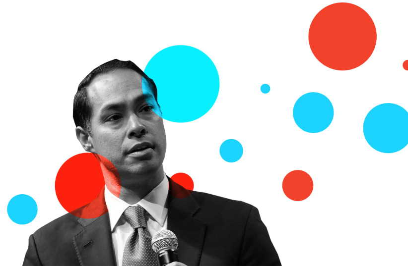 Julián Castro took a memorable trip to Israel in 2011 (photo credit: JTA/CHIP SOMODEVILLA/GETTY IMAGES; DESIGN BY GRACE YAGEL)