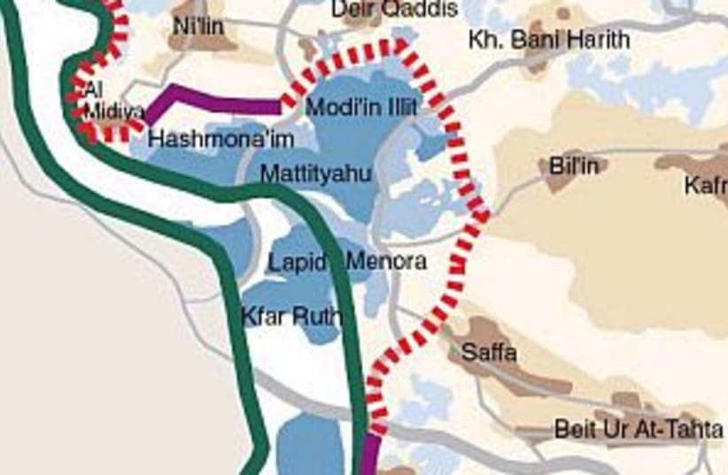 bilin map 298 btselem (photo credit: B'tselem)