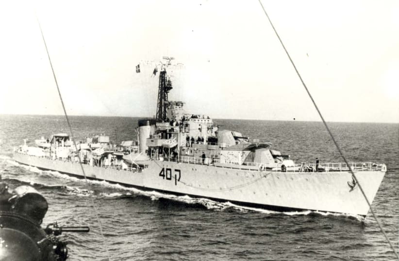 THE DESTROYER ‘Eilat,’ first victim of the naval missile age. (photo credit: GPO)