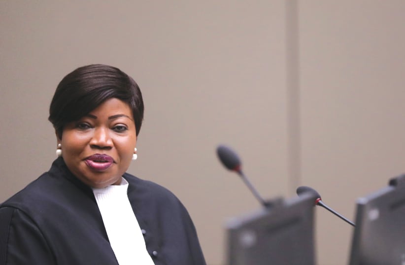 ICC CHIEF PROSECUTOR Fatou Bensouda in The Hague earlier this year (photo credit: EVA PLEVIER/REUTERS)