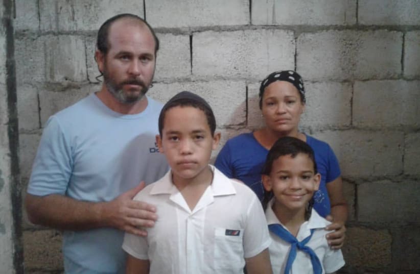 Parents Olainis Tejada Beltrán and Yeliney Lescaille Prebal with their two children (photo credit: Courtesy)