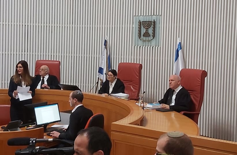 Israeli High Court hearing on whether Netanyahu can form next government despite indictment he faces. (December 31, 2019) (photo credit: YONAH JEREMY BOB)
