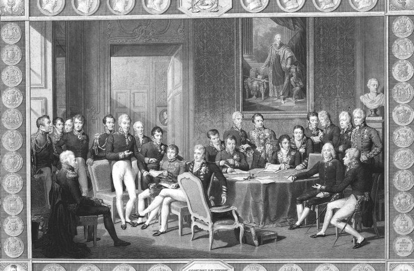 Delegates at the 1815 Congress of Vienna (photo credit: Wikimedia Commons)